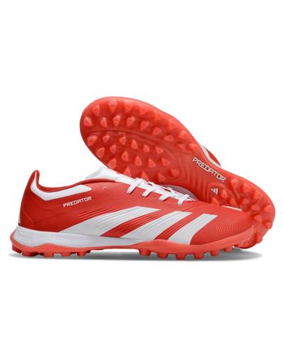 Unisex Adidas Predator 24 Elite TF Artificial Turf Low-Tops Football Shoes - Red/White