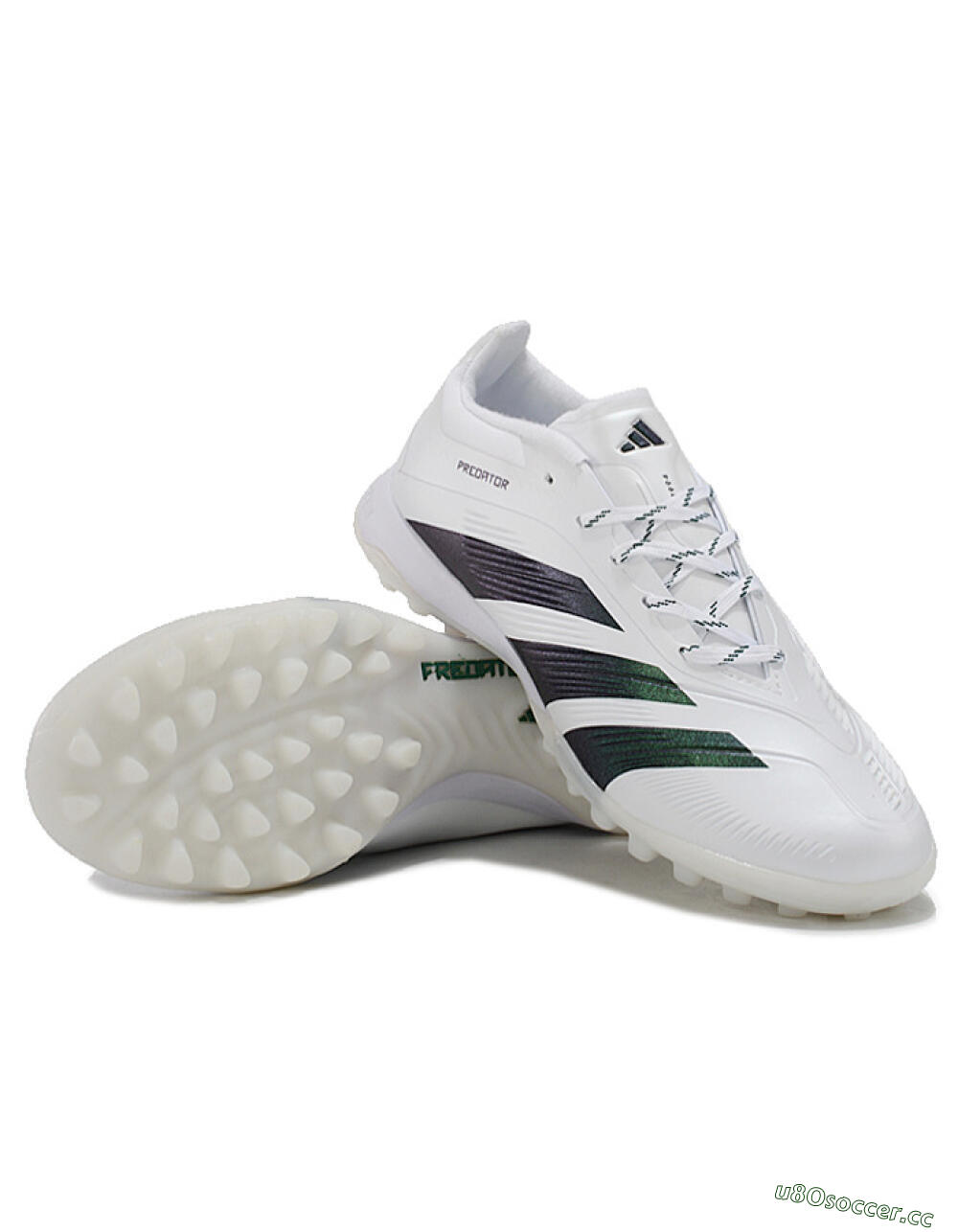 Unisex Adidas Predator 24 Elite TF Artificial Turf Low-Tops Football Shoes - White/Black 3