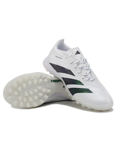 Unisex Adidas Predator 24 Elite TF Artificial Turf Low-Tops Football Shoes - White/Black