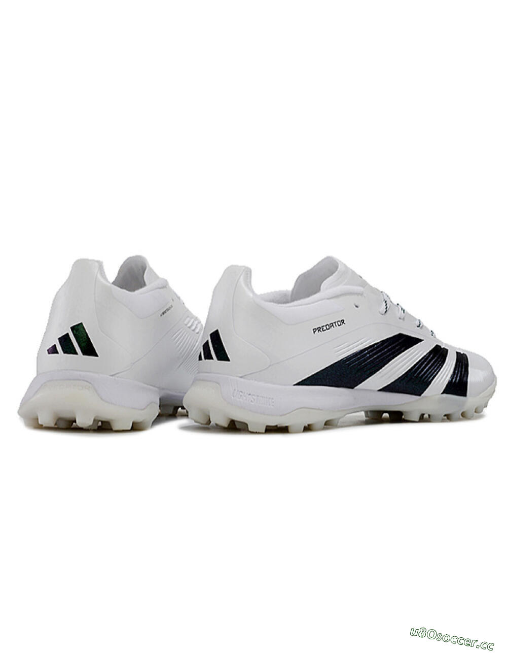 Unisex Adidas Predator 24 Elite TF Artificial Turf Low-Tops Football Shoes - White/Black 6
