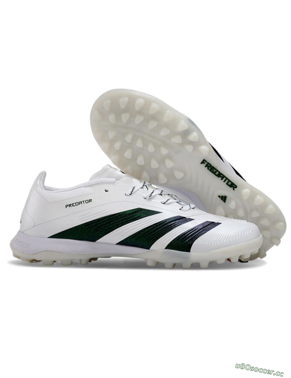 Unisex Adidas Predator 24 Elite TF Artificial Turf Low-Tops Football Shoes - White/Black 2