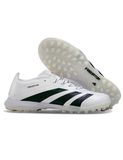 Unisex Adidas Predator 24 Elite TF Artificial Turf Low-Tops Football Shoes - White/Black