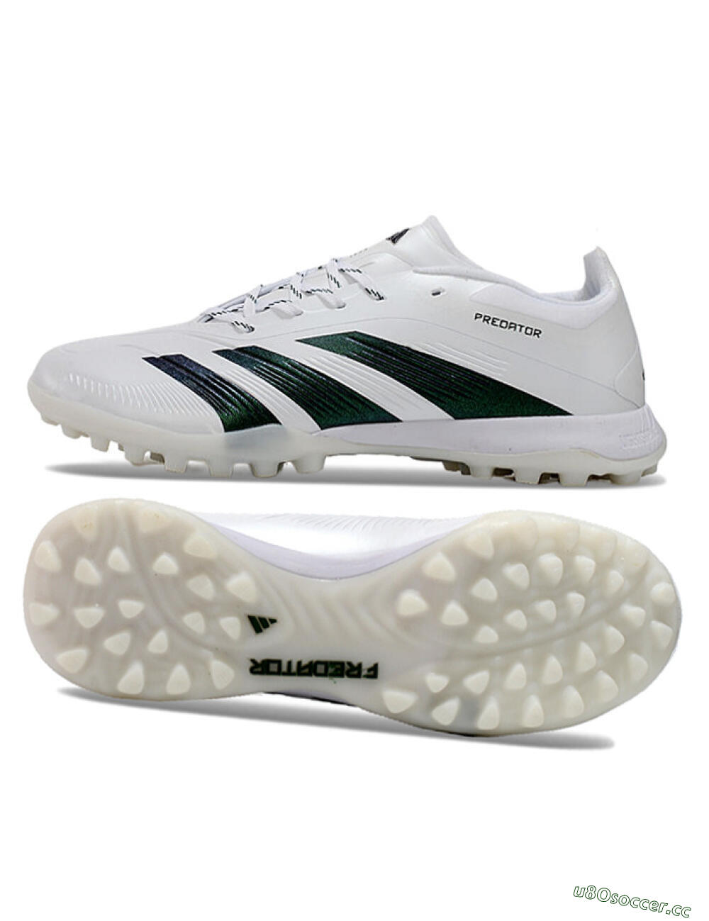 Unisex Adidas Predator 24 Elite TF Artificial Turf Low-Tops Football Shoes - White/Black 1