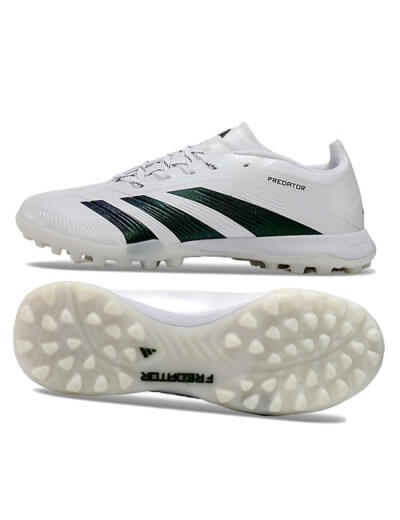 Unisex Adidas Predator 24 Elite TF Artificial Turf Low-Tops Football Shoes - White/Black