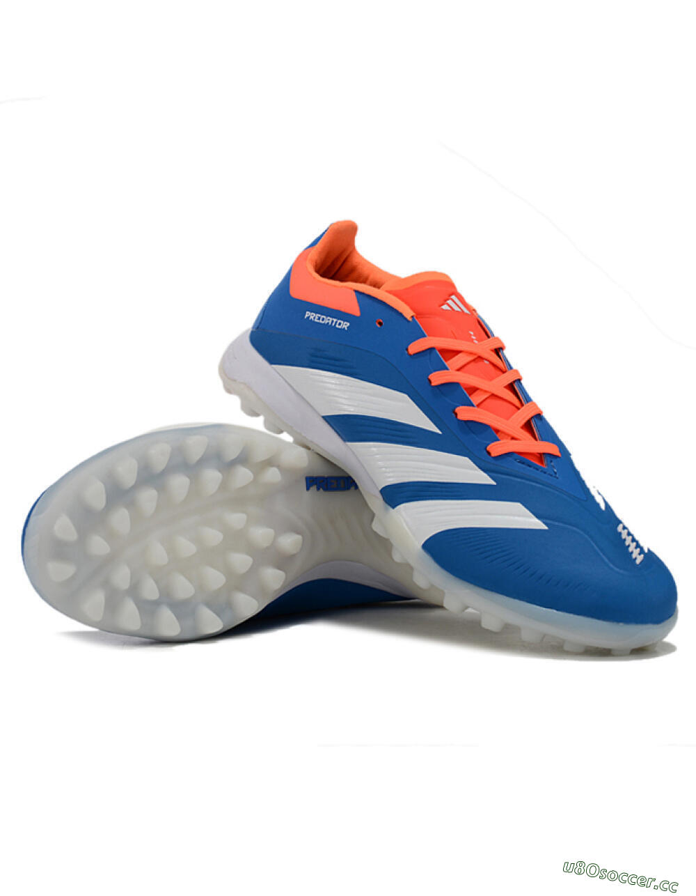 Unisex Adidas Predator 24 Elite TF Artificial Turf Low-Tops Football Shoes - Blue/White/Red 3