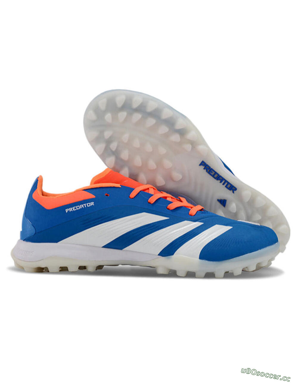 Unisex Adidas Predator 24 Elite TF Artificial Turf Low-Tops Football Shoes - Blue/White/Red 2