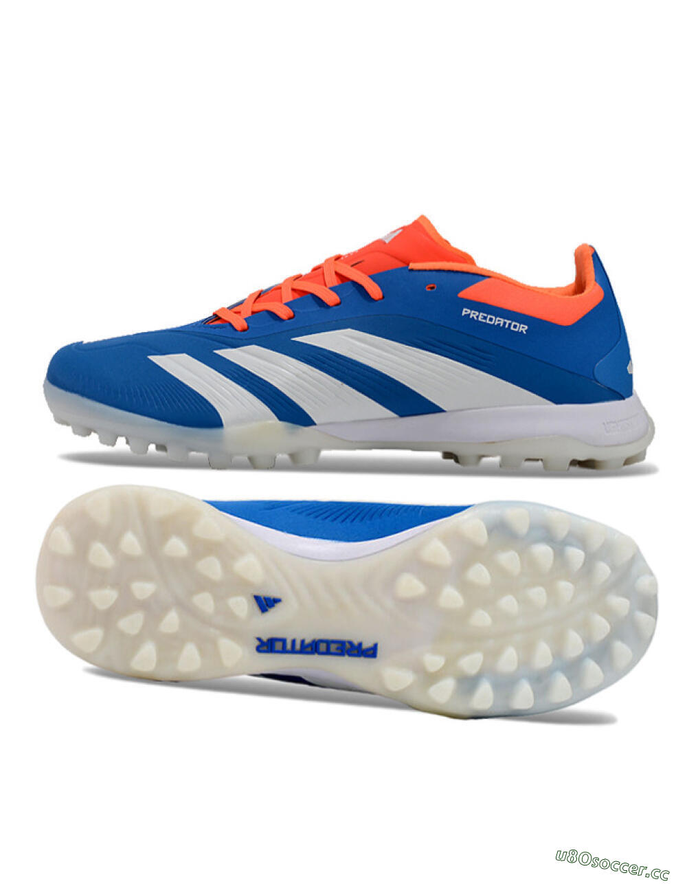 Unisex Adidas Predator 24 Elite TF Artificial Turf Low-Tops Football Shoes - Blue/White/Red 1