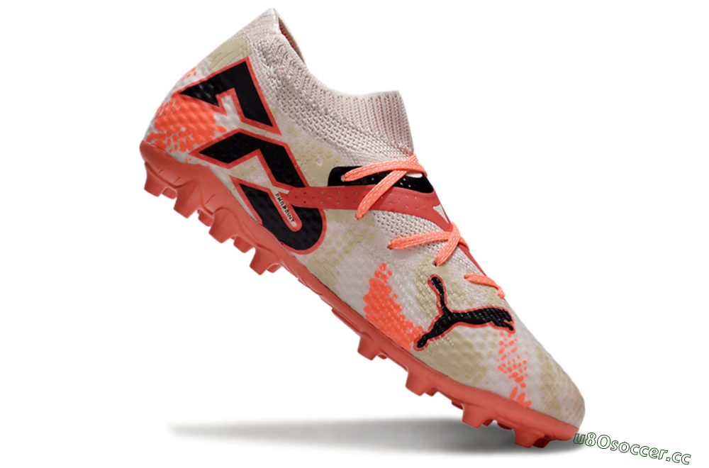 Men's Puma Future Ultimate MG Multi Ground Low-Tops Football Boots - Pink/Red/Black 4