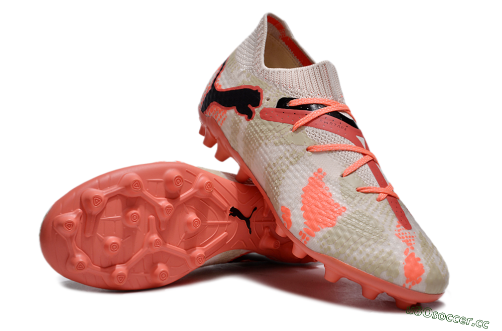 Men's Puma Future Ultimate MG Multi Ground Low-Tops Football Boots - Pink/Red/Black 3