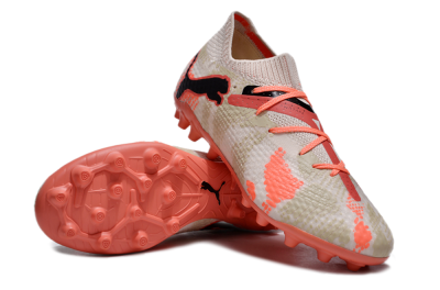 Men's Puma Future Ultimate MG Multi Ground Low-Tops Football Boots - Pink/Red/Black