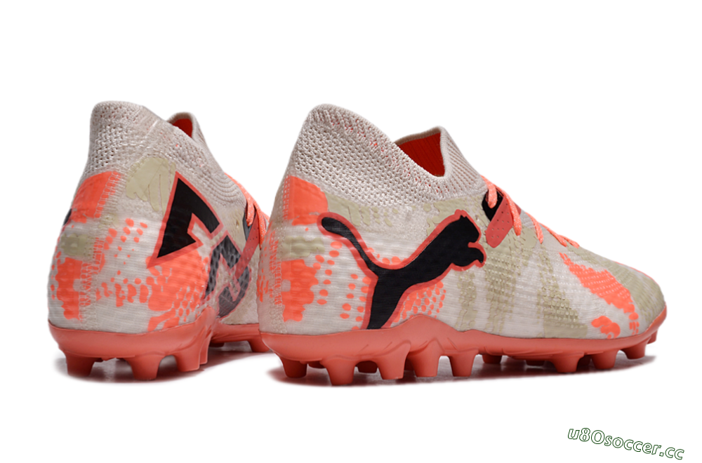 Men's Puma Future Ultimate MG Multi Ground Low-Tops Football Boots - Pink/Red/Black 6