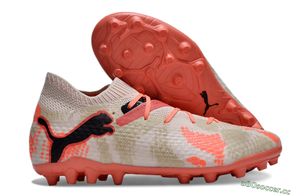Men's Puma Future Ultimate MG Multi Ground Low-Tops Football Boots - Pink/Red/Black 2