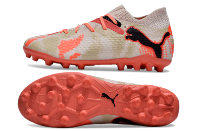 Men's Puma Future Ultimate MG Multi Ground Low-Tops Football Boots - Pink/Red/Black