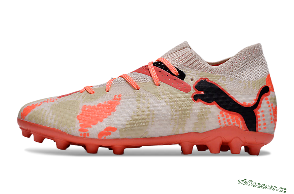 Men's Puma Future Ultimate MG Multi Ground Low-Tops Football Boots - Pink/Red/Black 0