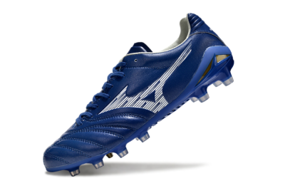 Men's Mizuno Morelia Neo 4 FG Firm Ground Low-Tops Football Boots - Blue/White/Gold