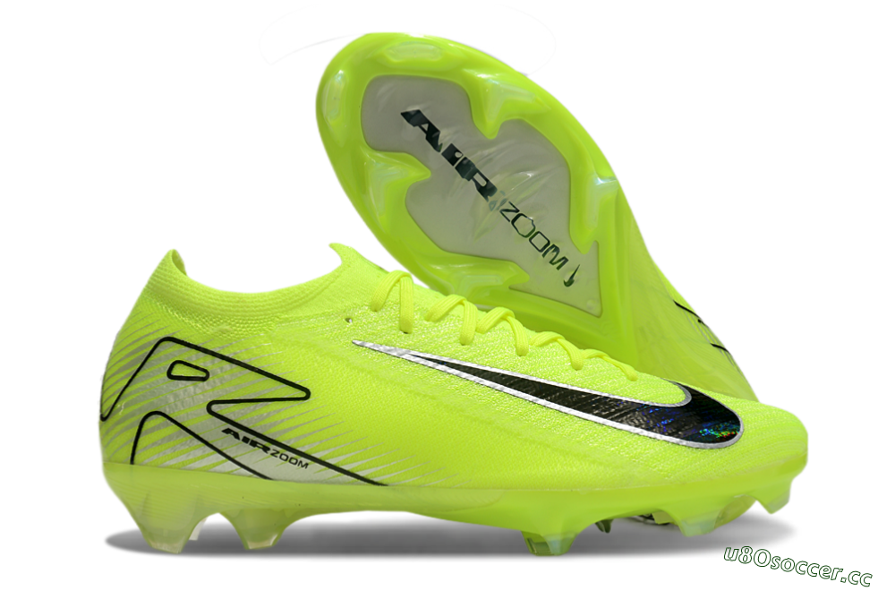 Unisex Nike Air Zoom Mercurial Vapor 16 Elite FG Firm Ground Low-Tops Football Boots - Yellow/Black/Silver 2