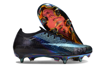 Men's Nike Air Zoom Mercurial Vapor 15 Elite SG Soft Ground Low-Tops Football Boots - Blue/Black/Gold