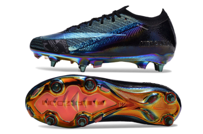 Men's Nike Air Zoom Mercurial Vapor 15 Elite SG Soft Ground Low-Tops Football Boots - Blue/Black/Gold