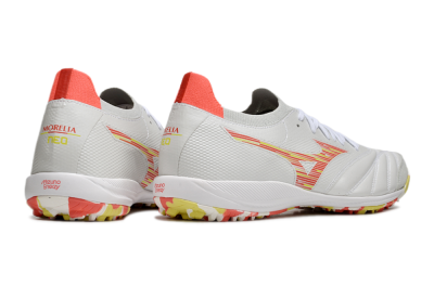 Men's Mizuno Morelia Neo Sala M8 TF Artificial Turf Low-Tops Football Shoes - White/Red/Yellow