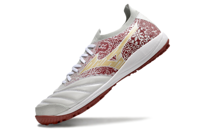 Men's Mizuno Morelia Neo Sala M8 TF Artificial Turf Low-Tops Football Shoes - White/Red/Yellow