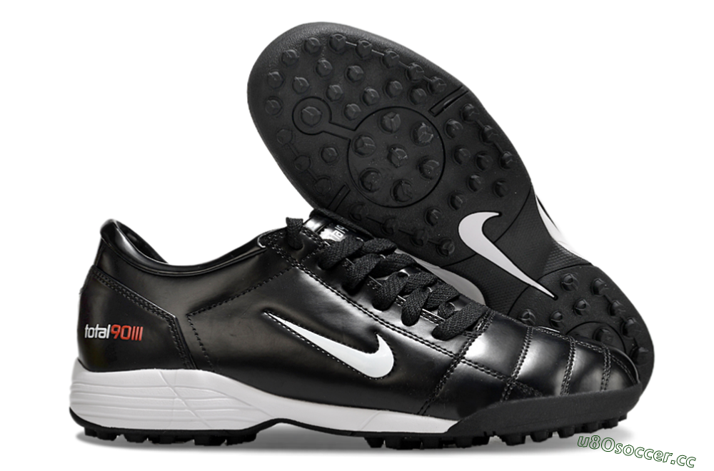Men's Nike Total 90 II TF Artificial Turf Low-Tops Football Shoes - Black/White/Red 2