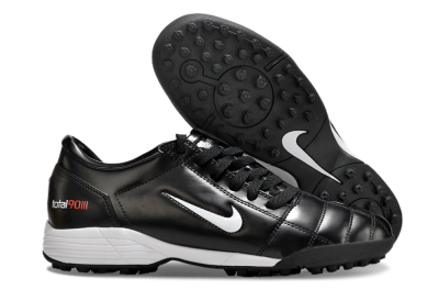 Men's Nike Total 90 II TF Artificial Turf Low-Tops Football Shoes - Black/White/Red