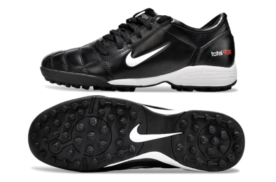 Men's Nike Total 90 II TF Artificial Turf Low-Tops Football Shoes - Black/White/Red