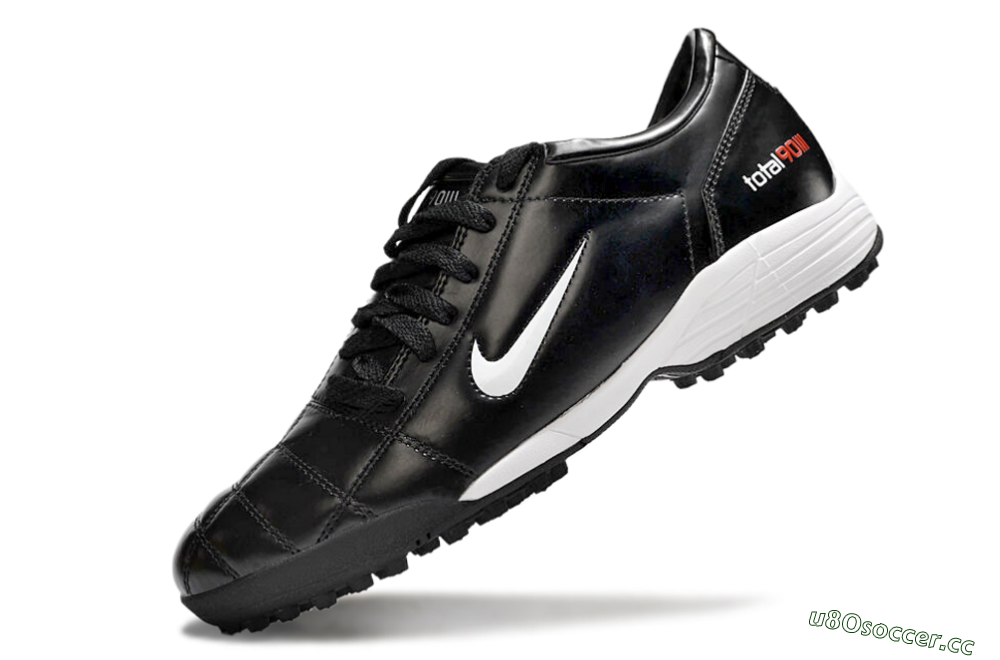 Men's Nike Total 90 II TF Artificial Turf Low-Tops Football Shoes - Black/White/Red 5