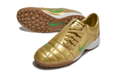 Men's Nike Total 90 II TF Artificial Turf Low-Tops Football Shoes - Gold/Green/White