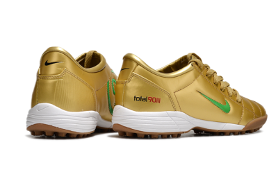 Men's Nike Total 90 II TF Artificial Turf Low-Tops Football Shoes - Gold/Green/White