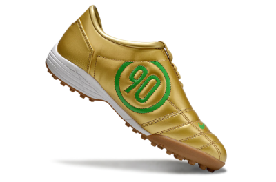 Men's Nike Total 90 II TF Artificial Turf Low-Tops Football Shoes - Gold/Green/White