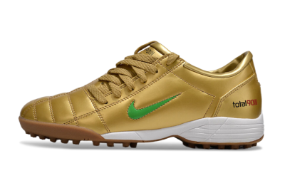 Men's Nike Total 90 II TF Artificial Turf Low-Tops Football Shoes - Gold/Green/White