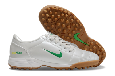 Men's Nike Total 90 II TF Artificial Turf Low-Tops Football Shoes - Silver/Green/Yellow