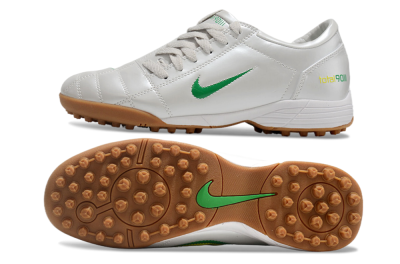 Men's Nike Total 90 II TF Artificial Turf Low-Tops Football Shoes - Silver/Green/Yellow