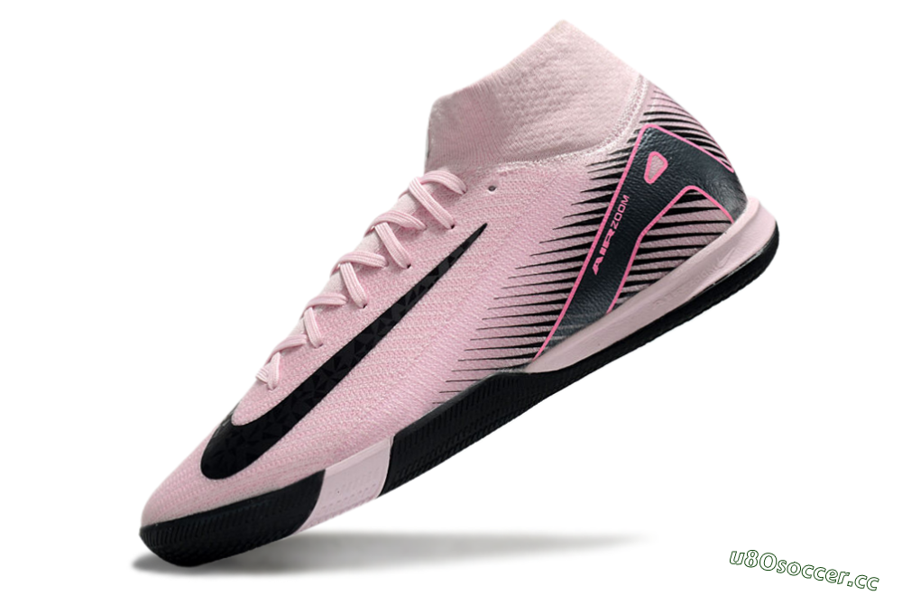 Men's Nike Air Zoom Mercurial Superfly 10 Elite IC Indoor & Futsal High-Tops Football Shoes - Pink/Black 5