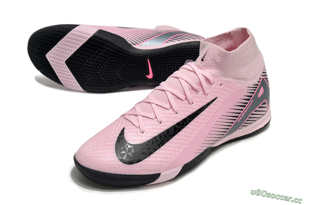 Men's Nike Air Zoom Mercurial Superfly 10 Elite IC Indoor & Futsal High-Tops Football Shoes - Pink/Black 3