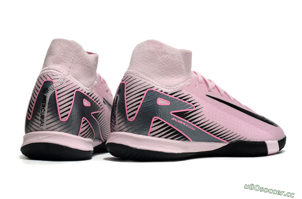 Men's Nike Air Zoom Mercurial Superfly 10 Elite IC Indoor & Futsal High-Tops Football Shoes - Pink/Black 6