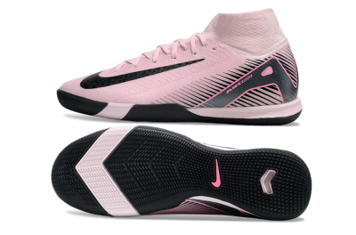 Men's Nike Air Zoom Mercurial Superfly 10 Elite IC Indoor & Futsal High-Tops Football Shoes - Pink/Black
