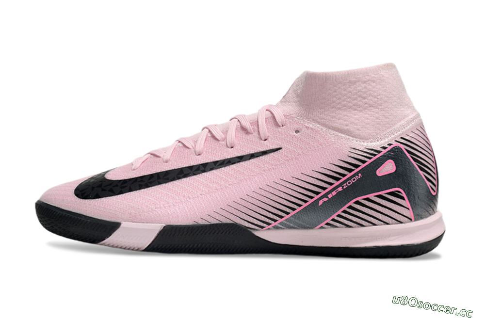 Men's Nike Air Zoom Mercurial Superfly 10 Elite IC Indoor & Futsal High-Tops Football Shoes - Pink/Black 0