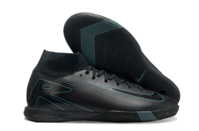 Men's Nike Air Zoom Mercurial Superfly 10 Elite IC Indoor & Futsal High-Tops Football Shoes - Black/Blue