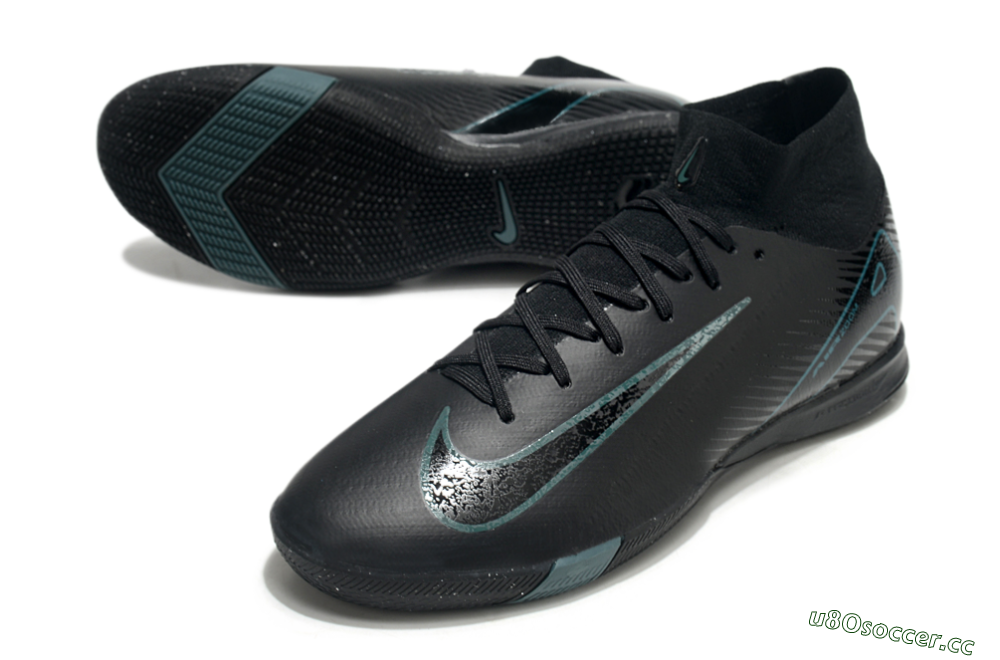 Men's Nike Air Zoom Mercurial Superfly 10 Elite IC Indoor & Futsal High-Tops Football Shoes - Black/Blue 3