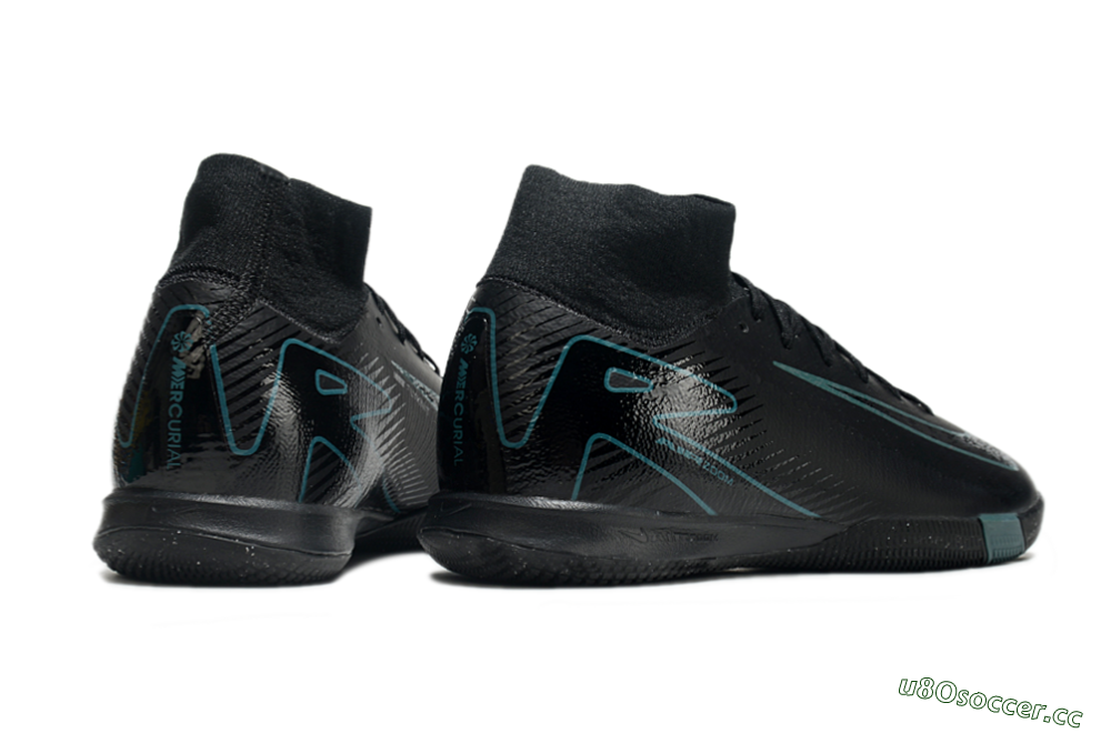 Men's Nike Air Zoom Mercurial Superfly 10 Elite IC Indoor & Futsal High-Tops Football Shoes - Black/Blue 6