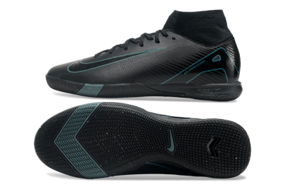 Men's Nike Air Zoom Mercurial Superfly 10 Elite IC Indoor & Futsal High-Tops Football Shoes - Black/Blue