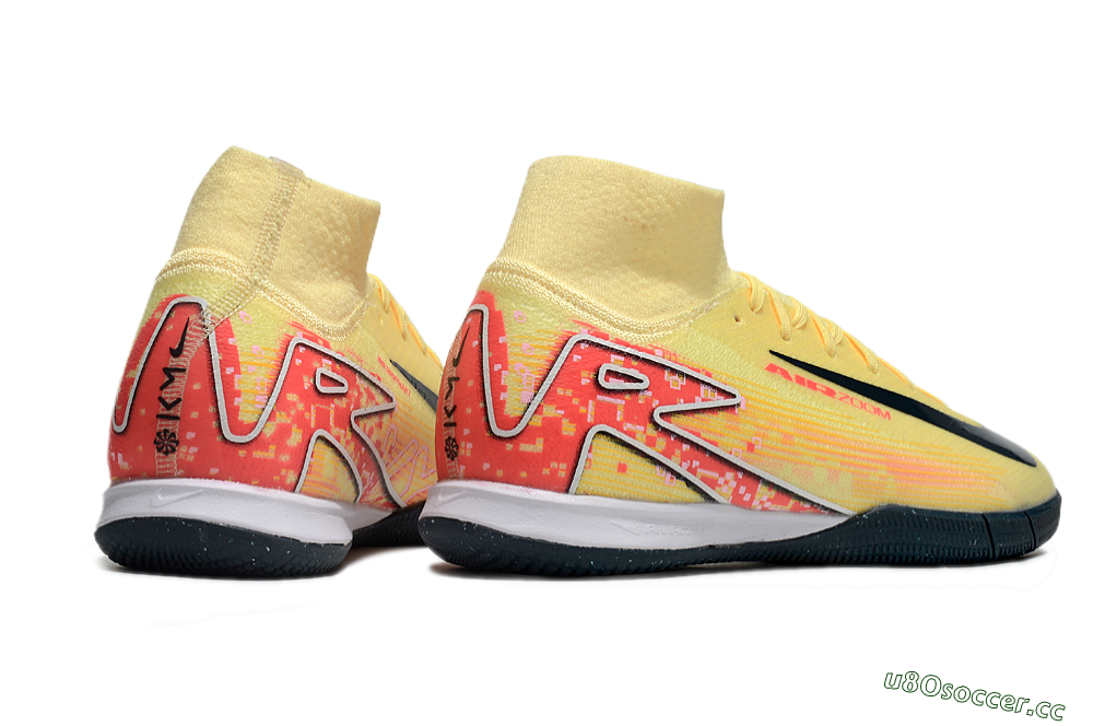 Men's Nike Air Zoom Mercurial Superfly 10 Elite IC Indoor & Futsal High-Tops Football Shoes - Yellow/Black/Red 6