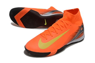 Men's Nike Air Zoom Mercurial Superfly 10 Elite IC Indoor & Futsal High-Tops Football Shoes - Red/Yellow/Black