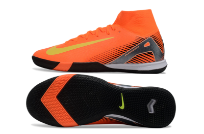 Men's Nike Air Zoom Mercurial Superfly 10 Elite IC Indoor & Futsal High-Tops Football Shoes - Red/Yellow/Black
