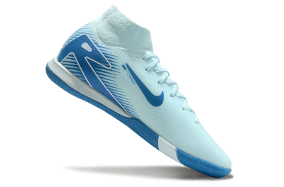 Men's Nike Air Zoom Mercurial Superfly 10 Elite IC Indoor & Futsal High-Tops Football Shoes - Jade/Blue/White