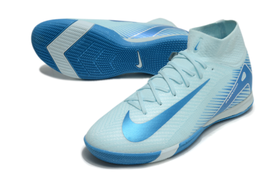Men's Nike Air Zoom Mercurial Superfly 10 Elite IC Indoor & Futsal High-Tops Football Shoes - Jade/Blue/White