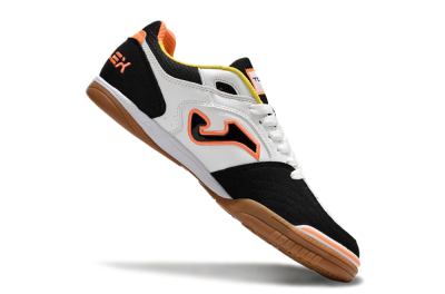 Men's Joma Top Flex IC Indoor & Futsal Low-Tops Football Shoes - White/Black/Orange