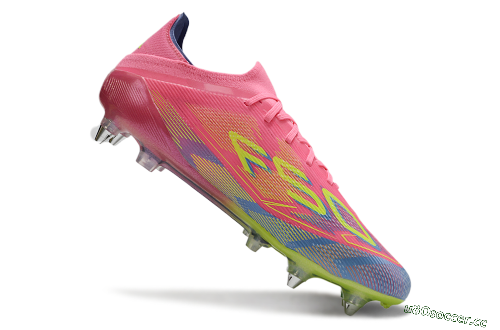 Men's Adidas F50 Elite SG Soft Ground Low-Tops Football Boots - Red/Yellow/Blue 4
